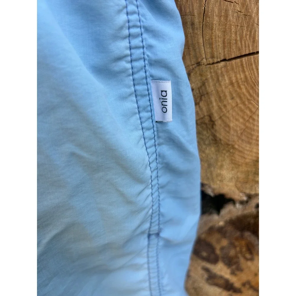 Onia Charles Swim trunks Men  Light Blue Drawstring Quiet luxury Coastal Resort
